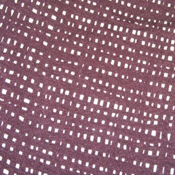 LOFT Dress, S, Maroon/Burgundy, Crosshatch, Clingy, Gathered Hip - Picture 9 of 13